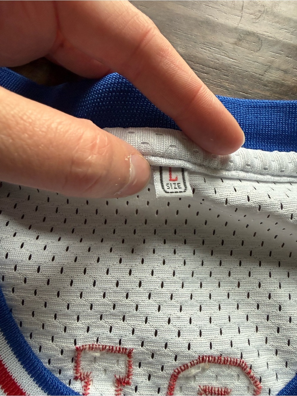Tune Squad women’s Lola Basketball Jersey - Blue & Red Logo - Picture 4 of 6